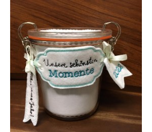 Stickserie ITH - Wunschglas Glücksglas Anhänger & liebe Worte